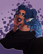 lineart + colors + shading + patterned bg $64